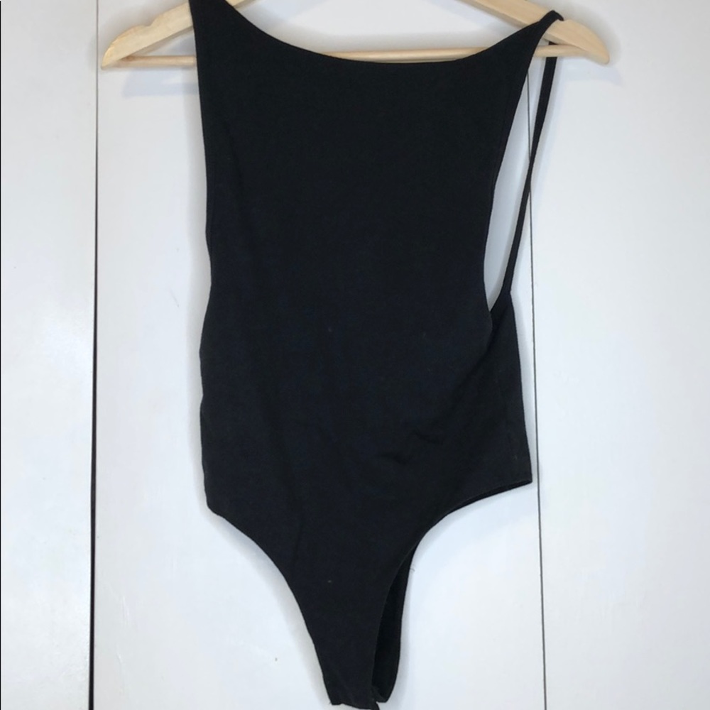 AKIRA Black Thong Bodysuit